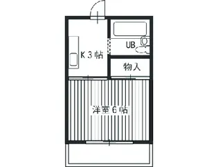 ユトリロ草間【3-D号室】の間取り