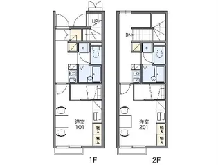 レオパレスNAMINOUEⅡ【108号室】の間取り