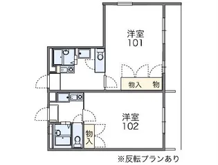 レオパレス花車【204号室】の間取り