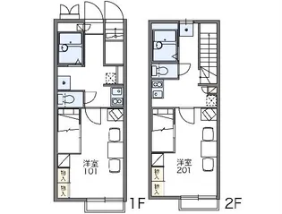 レオパレスル・ポン ビアン【101号室】の間取り