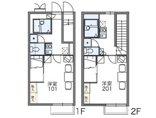 レオパレスMARCHEN【108号室】の間取り