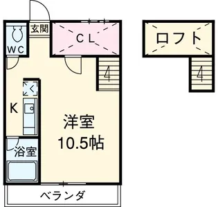 セザンヌ新栄【106号室】の間取り