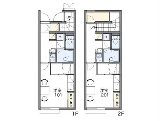 レオパレス上渡津【103号室】の間取り