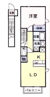 イーストハイムⅡ【2階】の間取り