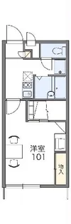 レオパレス三倉【101号室】の間取り