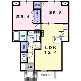 ドルフ・サンフラワー【1階】の間取り