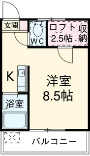 セザンヌ多米【206号室】の間取り