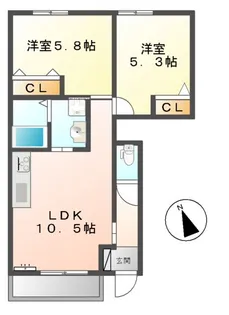 アクア ドルチェ ウーノ【1階】の間取り