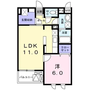 リバーサイドヒル【4階】の間取り
