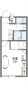 レオパレス二川【208号室】の間取り