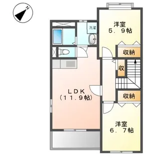 ヴィラ・サンライトⅠ【2階】の間取り