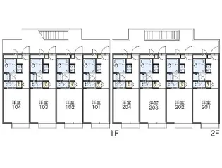 レオパレス花月【103号室】の間取り