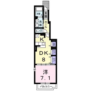 リベーラA【105号室】の間取り