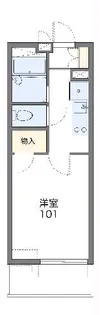 レオパレスボンエルフ豊橋【101号室】の間取り