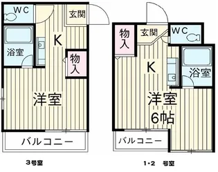 グランディール アオキ【101号室】の間取り
