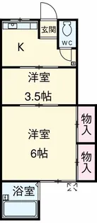 まるたけ荘【105号室】の間取り