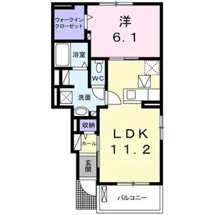 アクアビサイド コンフォルトⅠ【1階】の間取り