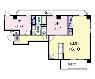 サンパレス【4階】の間取り