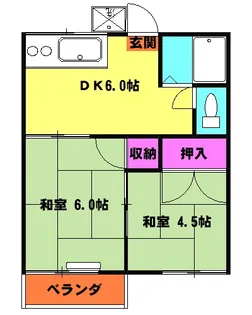 コーポシルビア【1階】の間取り