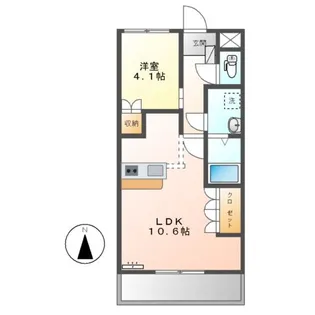 エクシード【1階】の間取り