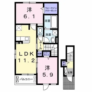 アリエッタ Ⅰ【2階】の間取り