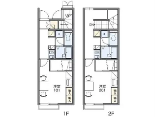 レオパレスLUKE【105号室】の間取り