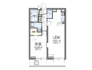 レオパレス熊野前【3階】の間取り