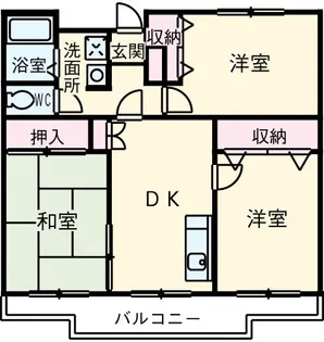 ルミエール若葉【4階】の間取り