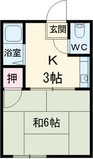 高尾コーポ【202号室】の間取り