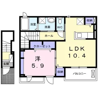 デスパシオ 堀上【2階】の間取り