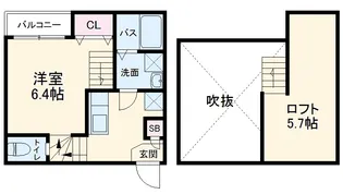 ハーモニーテラス烏森町【2階】の間取り