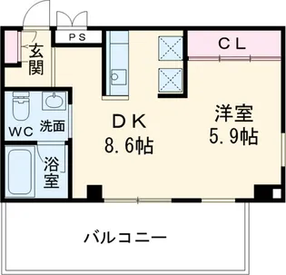 Towaルネコート【5階】の間取り