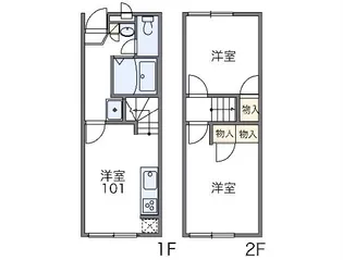 レオパレスカーサ ドマーニⅠ【101号室】の間取り