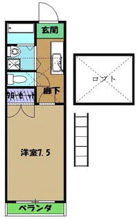 クレセントハウス【101号室】の間取り