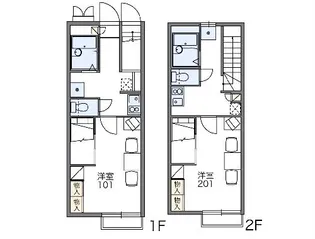 レオパレスラポール【110号室】の間取り