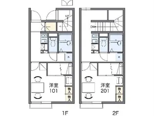 レオパレスタピスリー【1階】の間取り