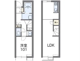 レオネクストパウロウニア【109号室】の間取り