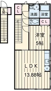 アムール武蔵浦和【2階】の間取り