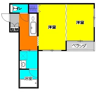 エクスランス月見坂【1階】の間取り