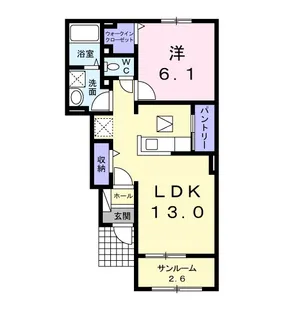 ブリーズⅡ・B【1階】の間取り