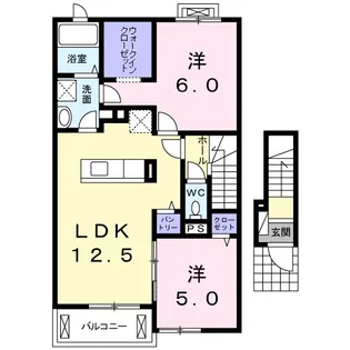 プリムヴェール【2階】の間取り