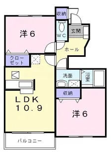 プロムナードⅡ【1階】の間取り
