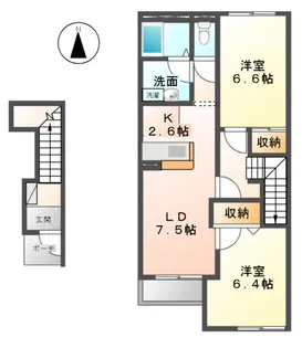 Green garden(グリーン ガーデン)【2階】の間取り