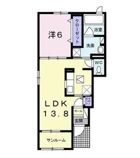 プラシードK C【1階】の間取り