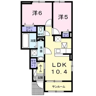 シャルマン若宮 S【1階】の間取り