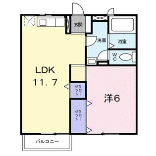 レイクヒルズB【2階】の間取り