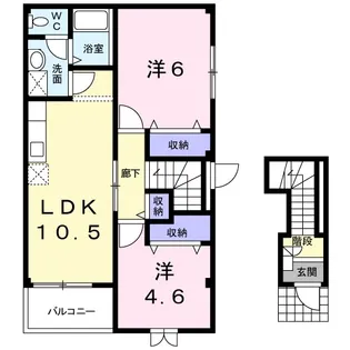 グリシーヌ S【2階】の間取り