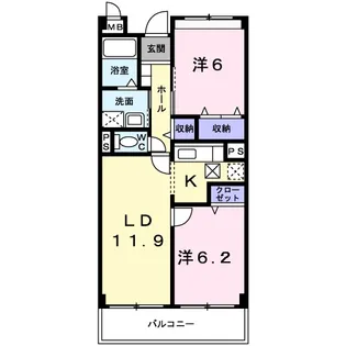 フレイグランス・笠原【2階】の間取り