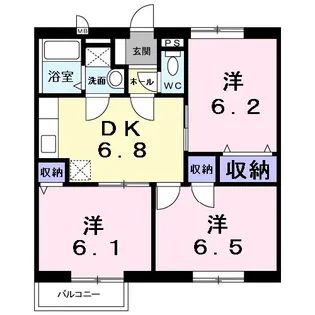 さくらんぼハイツ【1階】の間取り
