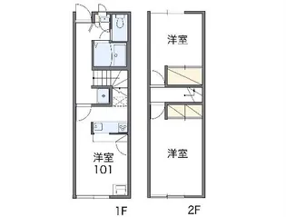 レオパレスクゥラージュⅡ【102号室】の間取り